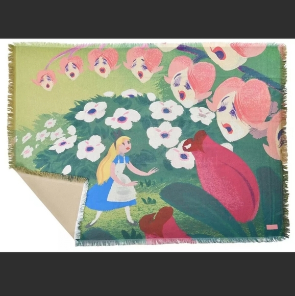 Alice in wonderland 70th anniversary mary blaire throw blanket - Picture 2 of 3